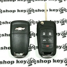      Корпус выкидного ключа для Chevrolet Camaro, Corvette, Volt (Шевролет Камаро, Корвет, Вольт) 4 + 1 к​нопки