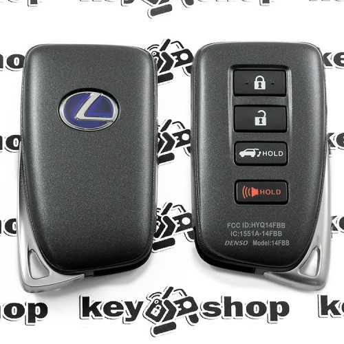 Оригинальный смарт ключ для LEXUS (Лексус) 3+1 кнопки, H chip, ID (HYQ14FBB), 315 MHz