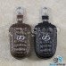 Ключница карманная (кожаная, черная, с тиснением, с карабином, на молнии, с кольцом), логотип авто Lexus (Лексус)