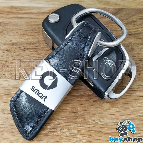    Кожаный брелок для авто ключей Smart (Смарт)