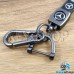 Брелок ключа Mercedes-Benz (Мерседес-Бенц) кожаный (черный) с карабином
