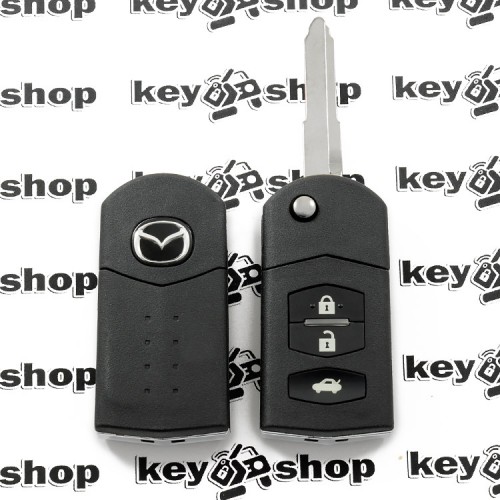 Корпус выкидного ключа Mazda 3, 5, 6, CX5, CX7 (Мазда) 3 кнопки