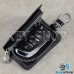 Ключница карманная (кожаная, черная, с тиснением, на молнии, с карабином, с кольцом), логотип авто Mini (Мини)