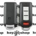 Смарт ключ Mitsubishi (Митсубиси) 3 + 1 кнопка, чип ID46, PCF 7952, 315 MHz