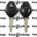 Корпус авто ключа Mitsubishi Galant (Мицубиси Галант) 3 кнопки, лезвие (правое) MIT11R
