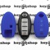         Чехол для смарт ключа Nissan (Ниссан), Rogue, Murano, Pathfinder, Sentra, Maxima, Versa, Altima, 4 кнопки, синий, силиконовый