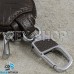 Ключница карманная (кожаная, коричневая, с тиснением, с карабином, на молнии, с кольцом), логотип авто Nissan (Ниссан)