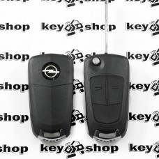 Выкидной ключ для Opel Antara 2007 - 2015 (Опель Антара) 2 кнопки, ID 46, 433 MHZ, лезвие DWO5