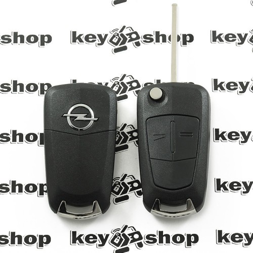          Корпус выкидного ключа для OPEL Astra Н, Zafira, Vectra C, Signum (Опель Астра Н, Зафира, Вектра C, Сигнум) 2 кнопки, лезвие HU100