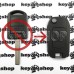      Корпус выкидного автоключа для Opel (Опель) ASTRA, OMEGA, VECTRA, 2 - кнопки, лезвие HU43P (под переделку)