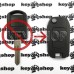    Корпус выкидного автоключа для Opel (Опель) ASTRA, OMEGA, VECTRA, 2 - кнопки, лезвие YM28 (под переделку)