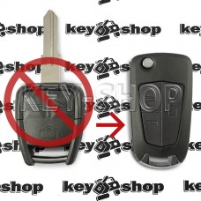       Корпус выкидного ключа для Opel (Опель) 3 - кнопки, лезвие HU46P (под переделку)