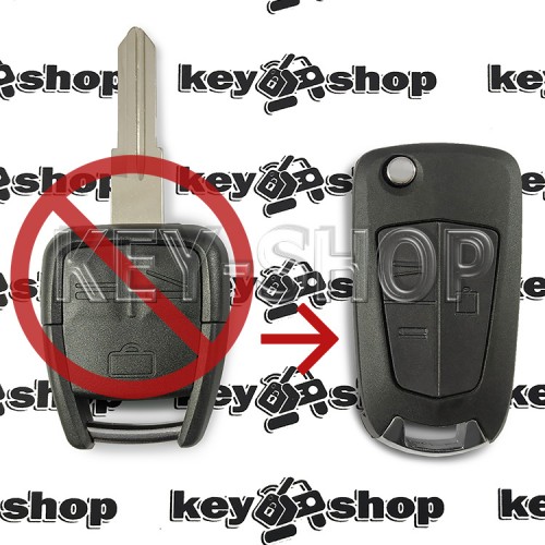      Корпус выкидного ключа для Opel (Опель) 3 - кнопки, лезвие HU46P (под переделку)