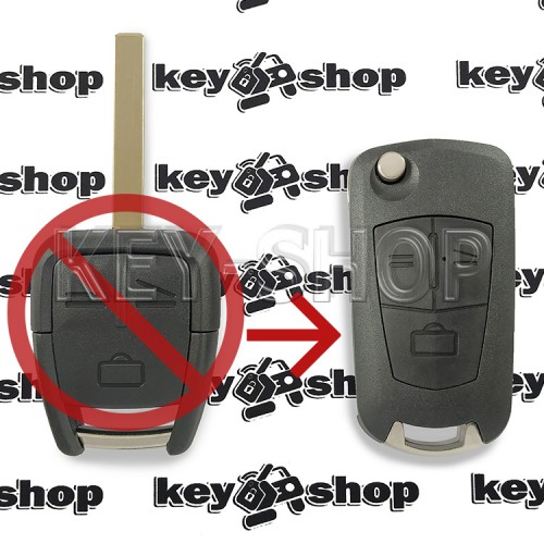 Корпус выкидного автоключа Opel (Опель) 3 кнопки, лезвие HU100 (под переделку)