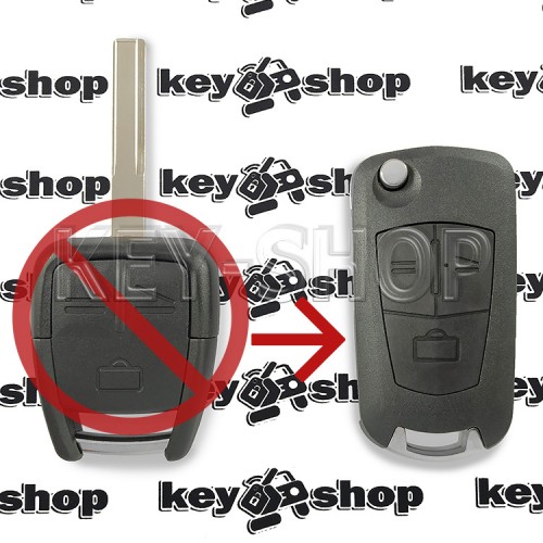 Корпус выкидного автоключа Opel (Опель) 3 кнопки, лезвие HU43P (под переделку)