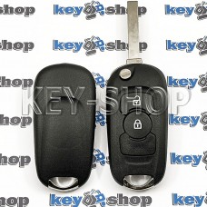 Корпус выкидного ключа для OPEL (Опель), 2 кнопки, лезвие HU 100