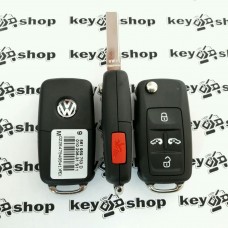 Оригинальный выкидной ключ для Volkswagen Sharan, Multivan (Фольксваген Шаран, Мультивен), чип id48/433MHz