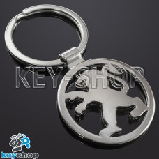 Металлический брелок для авто ключей Peugeot (Пежо)