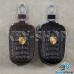 Ключница карманная (кожаная, коричневая, с тиснением, с карабином, на молнии, с кольцом), логотип авто Porsche (Порше)