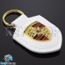 Кожаный (белый) брелок для авто ключей Porshe (Порше)