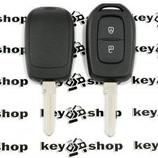           Корпус авто ключа RENAULT (Рено) - 2 кнопки, после 2012 года, без логотипа, лезвие HU 179 FH (съемное)