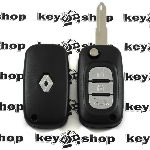 Корпус выкидного ключа для RENAULT (Рено) меган 3 кнопки, лезвие NE73