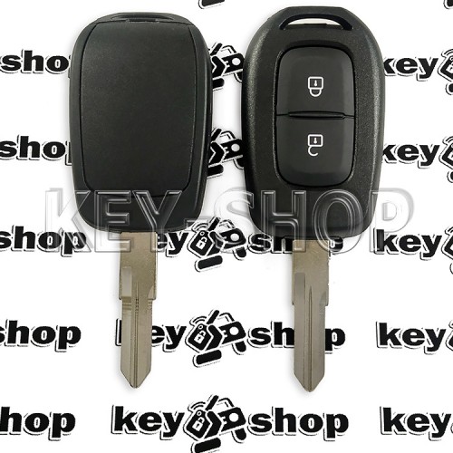 Ключ для Renault (Рено) 2 кнопки, (HITAG AES), лезвие VAC102, PCF7961M, 433MHz