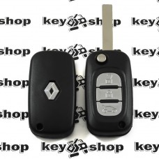 Корпус выкидного автоключа для Renault (Рено) 3 - кнопки, лезвие HU83T
