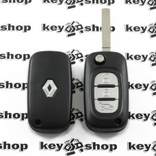 Корпус выкидного  ключа для RENAULT(Рено) кенго, флюенс, клио 3 кнопки, лезвие VA2