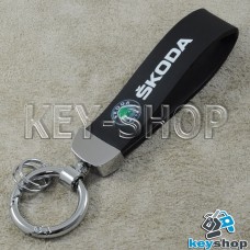Каучуковый брелок с карабином для авто ключей Шкода (Skoda)