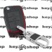 Кожаный чехол (с красной строчкой, с тиснением), для выкидного ключа Seat (Сеат) 3 кнопки