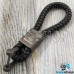 Кожаный плетеный (черный) брелок для авто ключей Субару (Subaru)