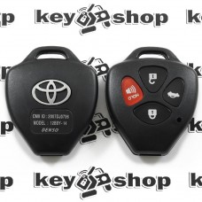       Корпус авто ключа для Toyota (Тойота) 3 + 1 кнопки , без лезвия (под установку родного)