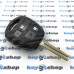 Чехол (черный, силиконовый, под карбон) для авто ключа Toyota (Тойота) 3 кнопки