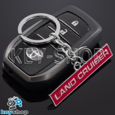  Металлический (красный) брелок для авто ключей Toyota Land Cruiser (Тойота Ленд Крузер)
