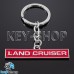  Металлический (красный) брелок для авто ключей Toyota Land Cruiser (Тойота Ленд Крузер)