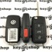Оригинальный выкидной ключ для Volkswagen (Фольксваген) 3 + 1 кнопки 5K0837202BP, ID 49 (AES), 315 MHZ