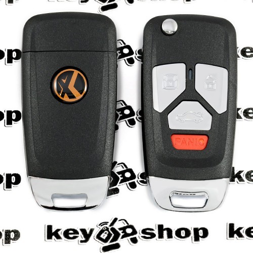 Универсальный автоключ для программатора XHorse, Audi Style Wireless (XNAU02EN) 3 + 1 кнопки