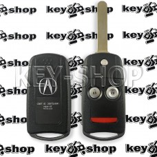 Выкидной автоключ для Acura (Акура) 2 кнопки + 1 кнопка,чип PCF7936, 315 MHz