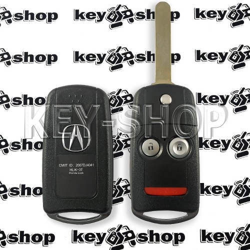 Выкидной автоключ для Acura (Акура) 2 кнопки + 1 кнопка,чип PCF7936, 315 MHz