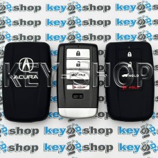 Чехол (черный, силиконовый) для смарт ключа Acura (Акура)
