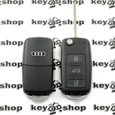 Выкидной ключ Audi (Ауди) A8, 3 кнопки, ID46, PCF7946 / 433MHz