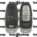 Оригинальный смарт ключ Audi A8, A6, Q5, Q7 (Ауди А8, А6, Ку5, Ку7) 2017+, 3 кнопки, ID49 / 4C, 433 MHz