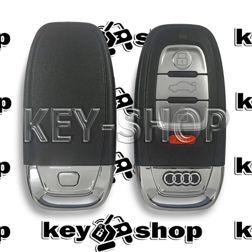    Корпус смарт ключа с отсеком и лезвием для Audi А3, А4, А5, А6, А7, А8, Q3, Q5, Q7 (Ауди) 3 + 1 кнопка