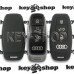       Чехол для смарт ключа Audi (Ауди) A6, A8, Q5, Q7, Q8 (черный, силиконовый) 3 кнопки