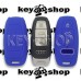     Чехол  для смарт ключа Audi (Ауди) A6, A8, Q5, Q7, Q8 (синий, силиконовый) 3 кнопки