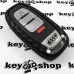    Чехол для смарт ключа Audi (Ауди), A4, A6, Q5, кнопки без защиты, (cиликоновый, под карбон)