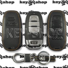    Чехол для смарт ключа Audi (Ауди), A4, A6, Q5, (3 кнопки), кожаный