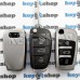 Чехол выкидного ключа Audi (Ауди) A1, A3, A6, Q2, Q3, Q7, (полиуретановый, серебристый) кнопки с защитой, 3 кнопки