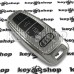 Чехол смарт ключа Audi (Ауди) A6, A8, Q5, Q7, Q8 (серебристый, полиуретановый, под карбон) кнопки с защитой